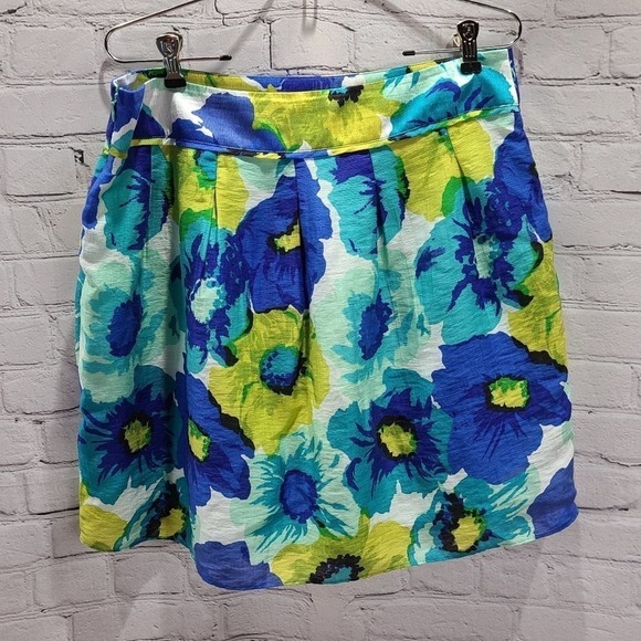 Loft floral pattern pleated at top lined skirt - Picture 6 of 13
